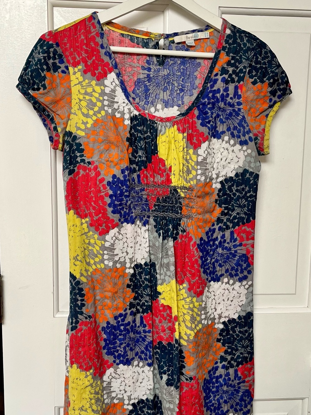 Boden Bright Multi-Color Floral Scoop Neck Women’s dress